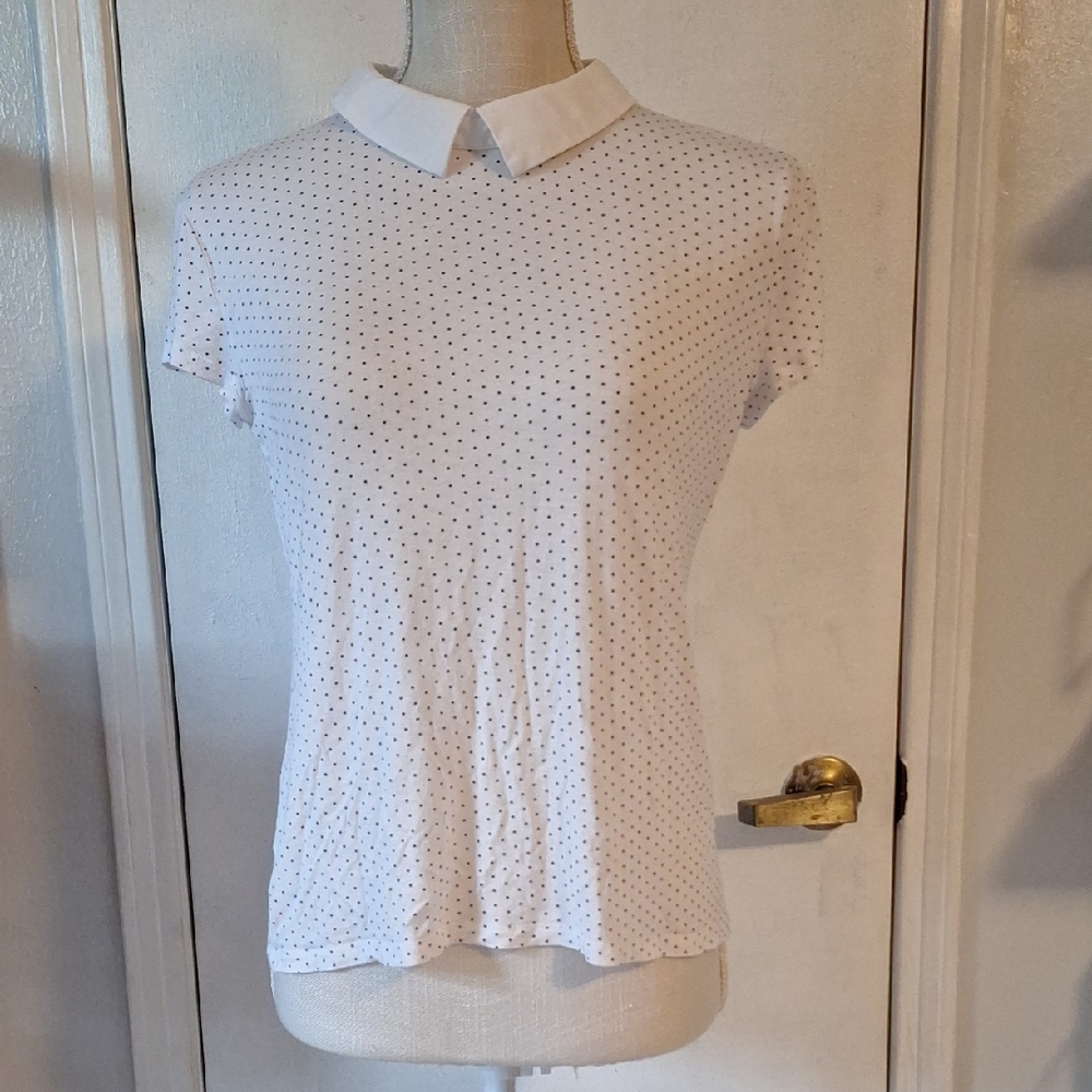 Black and White Polka Dot Blouse